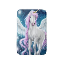 Fantasy Winged Unicorn met roze haar