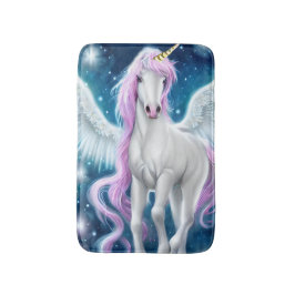 Fantasy Winged Unicorn met roze haar Badmat