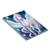 Fantasy Winged Unicorn met roze haar Notitieboek (Rechterzijde)