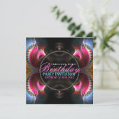 Fantasy Wings Fabulous 40 Event Party Invitation Kaart (Staand voorkant)