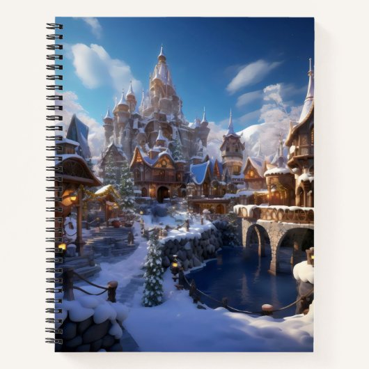 Fantasy Winter City Notitieboek (Voorkant)