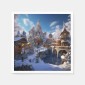 Fantasy Winter City Servet (Voorkant)