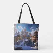 Fantasy Winter City Tote Bag (Achterkant)