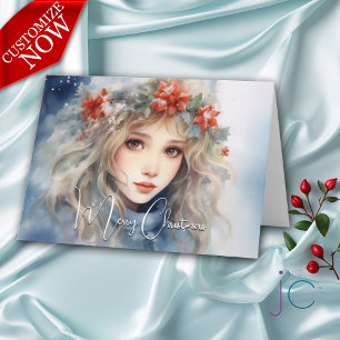 Fantasy Winter Fairy Kerstvakantie Kaart