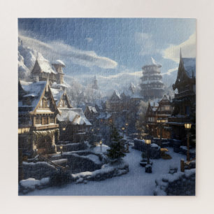 Fantasy Winter Town Legpuzzel