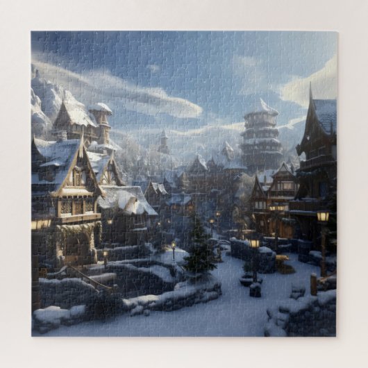 Fantasy Winter Town Legpuzzel (Verticaal)