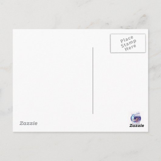 Fantasy Winter Unicorn en Foal Briefkaart (Achterkant)