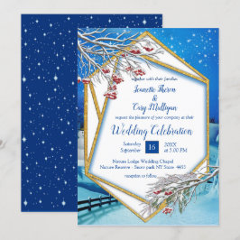 Fantasy Winter Wedding Kaart