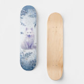 Fantasy Winter Witte Vos Skate Deck (Voorkant)