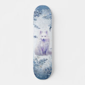 Fantasy Winter Witte Vos Skate Deck (Voorkant)