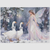 Fantasy Winterfee Goose Wonderland TMF26 Tissuepapier (Voorkant)