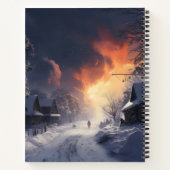 Fantasy winterlandschap notitieboek (Achterkant)