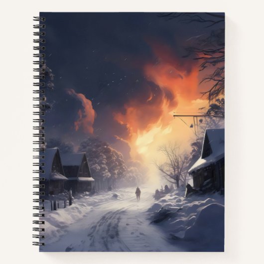Fantasy winterlandschap notitieboek (Voorkant)