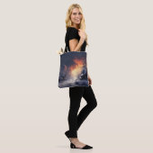 Fantasy winterlandschap tote bag (Op model)