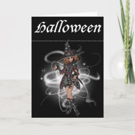 Fantasy Witch 6 Halloween Wenskaart Kaart