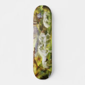 Fantasy Witte Eenhoorns In Veld Skateboard (Voorkant)