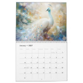 Fantasy Witte Pauw in Abstracte Stijl Kalender (Jan 2027)