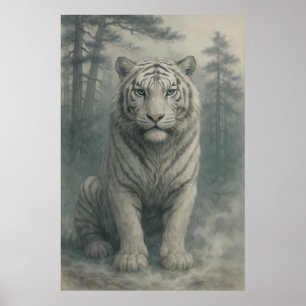 Fantasy Witte Tijger – Mystic Aura Serie ManJian Poster