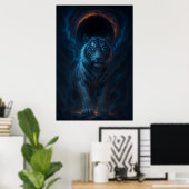 Fantasy Witte Tijger – Mystic Aura Serie Poster (Thuiskantoor)