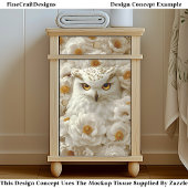 Fantasy Witte Uil, Crème Pioenrozen CY8 Decoupage Tissuepapier