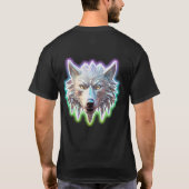 Fantasy Witte Wolfskop T-shirt (Achterkant)