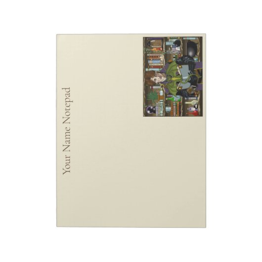 Fantasy Wizard Boeken Dragon Potions Notitieblok (Linkerzijde)