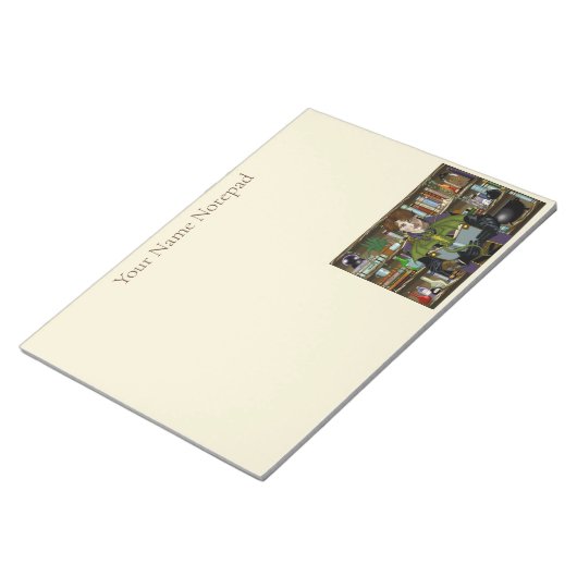 Fantasy Wizard Boeken Dragon Potions Notitieblok (Schuin)