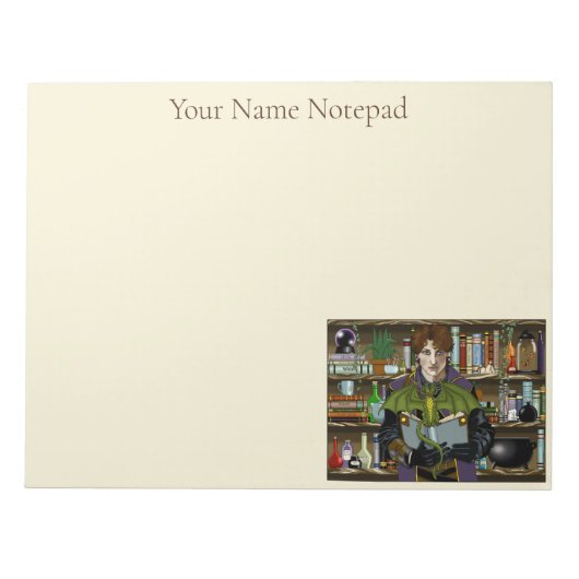 Fantasy Wizard Boeken Dragon Potions Notitieblok (Voorkant)