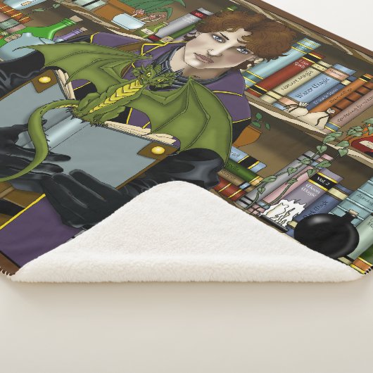 Fantasy Wizard Boeken Dragon Potions Sherpa Deken (3/4)