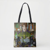 Fantasy Wizard Boeken Dragon Potions Tote Bag (Voorkant)