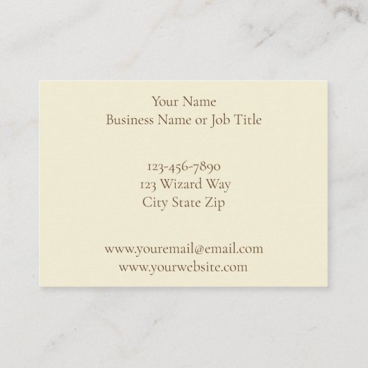 Fantasy Wizard Boeken Dragon Potions Visitekaartje (Achterkant)
