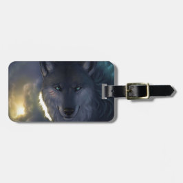 Fantasy Wolf Bagagelabel
