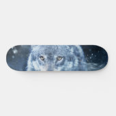 Fantasy Wolf Eyes op Space Schaats Deck and Wall A Persoonlijk Skateboard (Horizontaal)