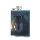 Fantasy Wolf Flask Heupfles (Links)