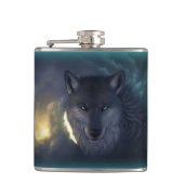 Fantasy Wolf Flask Heupfles (Voorkant)