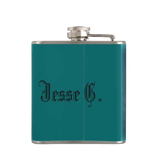 Fantasy Wolf Flask Heupfles (Achterkant)