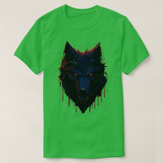 Fantasy Wolf Illustratie 3D Vector Kunst in Pastel T-shirt (Design voorkant)