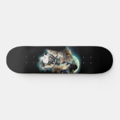 Fantasy Wolf Moon Mountain Skateboard (Horizontaal)