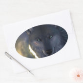 Fantasy Wolf Ovale Sticker (Envelop)