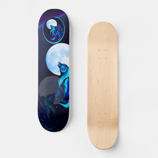 Fantasy Wolf Skateboard (Voorkant)