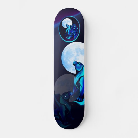Fantasy Wolf Skateboard (Voorkant)