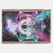 Fantasy Wolf Throw Blanket Deken (Voorkant)