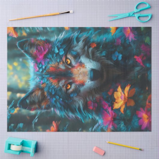 Fantasy Wolf Tissuepapier (Craft)