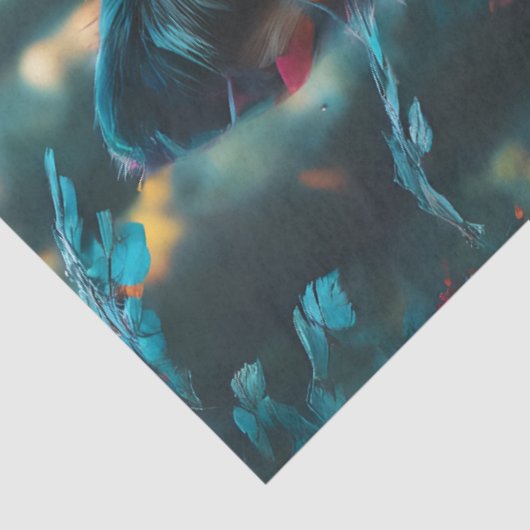 Fantasy Wolf Tissuepapier (Detail)