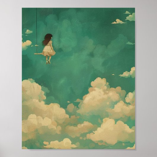Fantasy Wolken in de lucht Dromer Art Print (Voorkant)