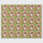 Fantasy Woman: Abstracte lentefolk. Cadeaupapier (Vlak)