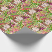 Fantasy Woman: Abstracte lentefolk. Cadeaupapier (Hoek)