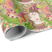 Fantasy Woman: Abstracte lentefolk. Cadeaupapier (Rol Hoek)