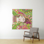 Fantasy Woman: Abstracte lentefolk. Wandkleed (In Situ (horizontaal))