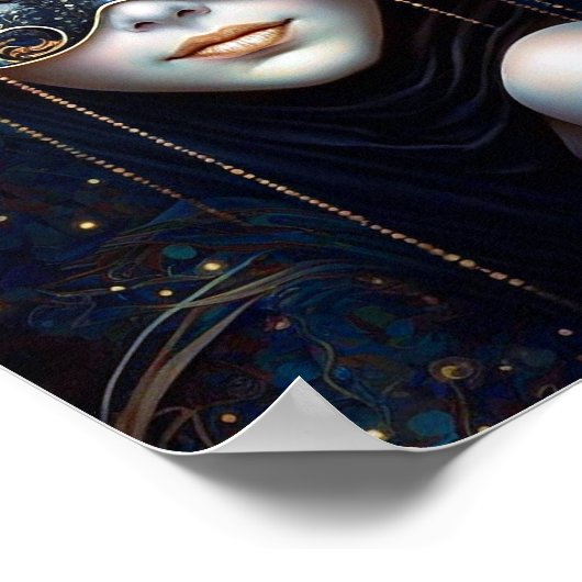 Fantasy Woman Wearing Mask Poster (Hoek)